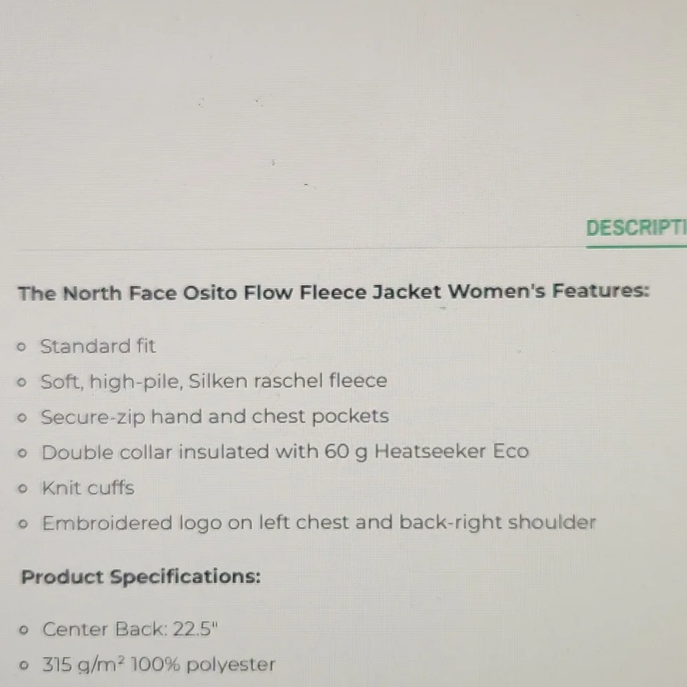 The North Face Osito Flow Fleece Full Zip - Cream - Picture 13 of 13